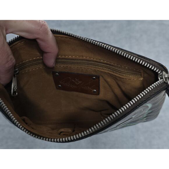 Patricia Nash CASSINI WRISTLET Italian Leather Tooled Turquoise Authentic, NWOT - Picture 5 of 9